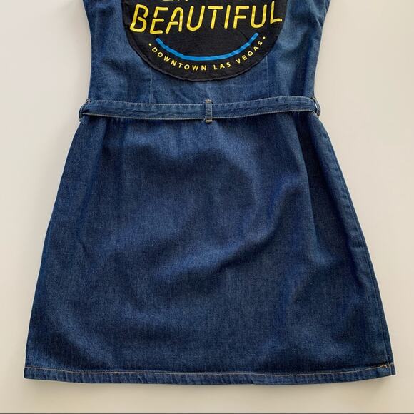 Via Penny Lane Reworked Apparel Life Is Beautiful Music Festival LV Denim Dress - Picture 7 of 7